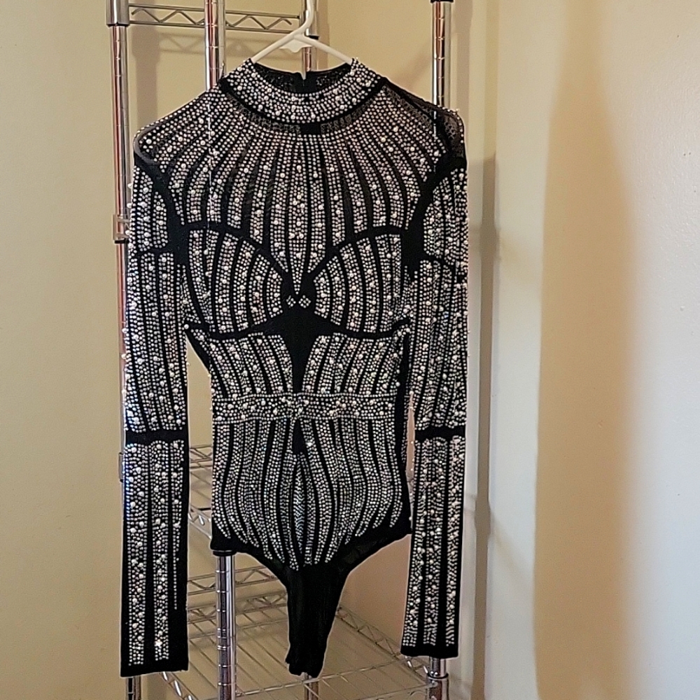 Beaded body suit